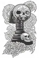 drilling and blasting tattoo design idea