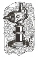 drilling and blasting tattoo design idea