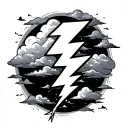 Lightning Bolt from a cloud tattoo design idea