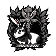 "Haasova" Slovak Cross and Rabbit tattoo design idea