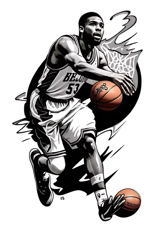 1of1 basketball related tattoo tattoo design idea