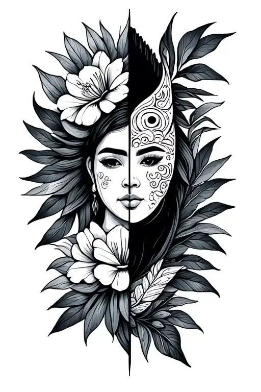 fiji symbols around half seleve tattoo design idea