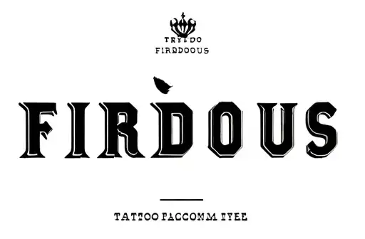 "Firdous" tattoo design idea