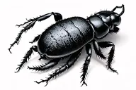 bark beetle galleries tattoo design idea