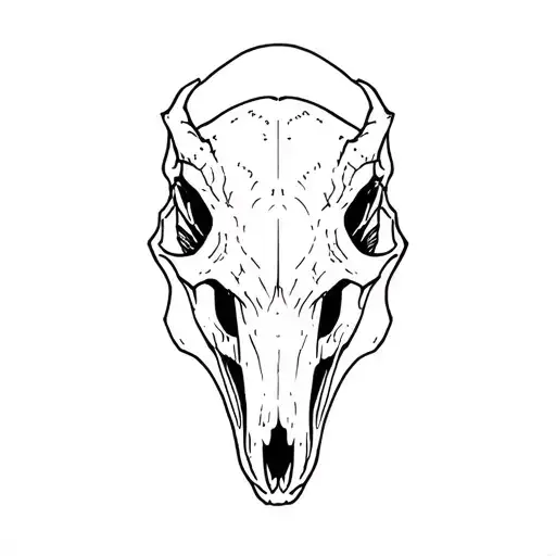 Dinosaur Skull With tattoo design idea