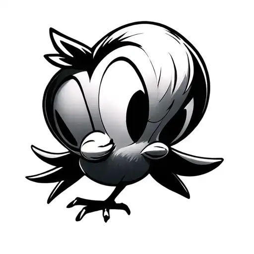 tweety bird character tattoo design idea