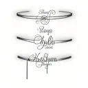 Child name written wrist band tattoo design idea