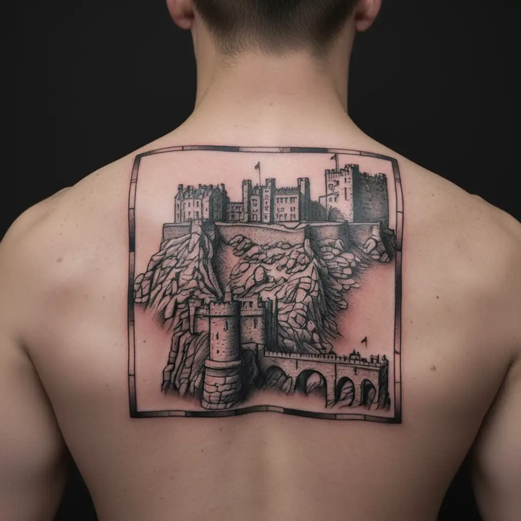 edinburgh castle tattoo design idea