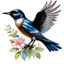 swallow bird tattoo design idea