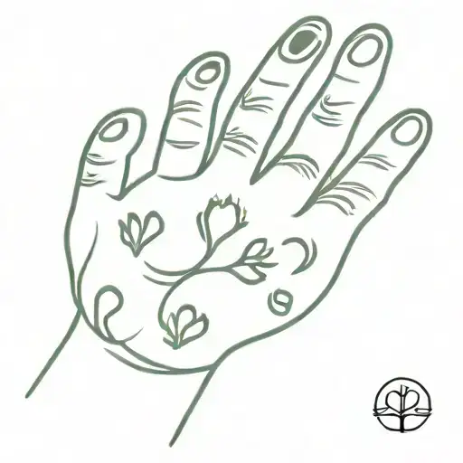 A minimalist tattoo of animal paw prints leading towards a helping hand, symbolizing your passion for helping others tattoo design idea