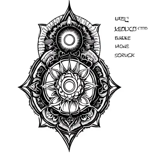 kundalini chakra symbols tattoo design idea