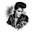 elvis tattoo design idea