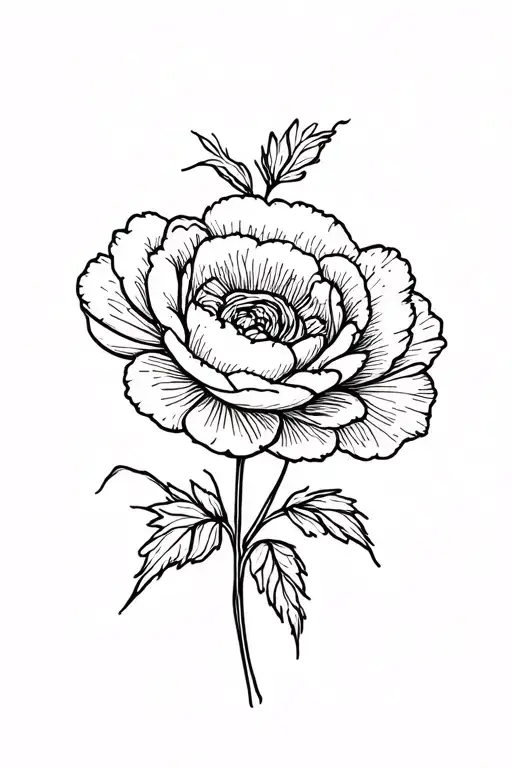 ranunculus tattoo design idea