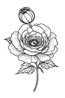 ranunculus tattoo design idea