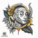 mac Miller swimming album cover inspired tattoo featuring tattoo design idea