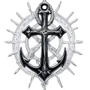 Nautical Cross tattoo design idea