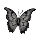 Snake Head Butterfly tattoo design idea