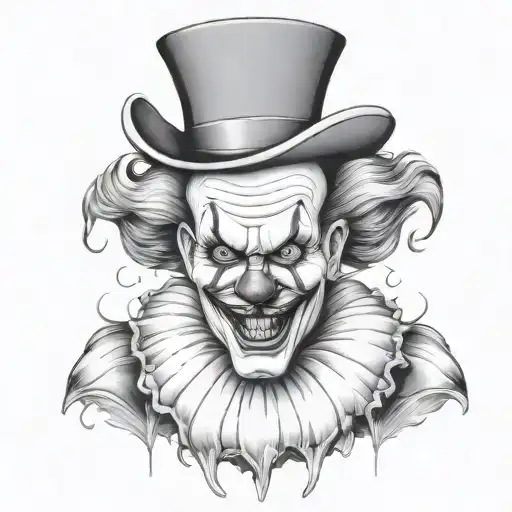 Art the clown tattoo design idea