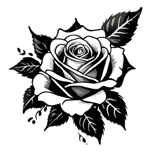 Rose Stencils tattoo design idea