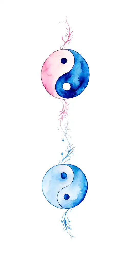 aquarius yinyang tattoo design idea