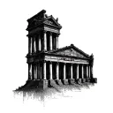 Roman architecture tattoo tattoo design idea