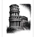 Roman architecture tattoo tattoo design idea