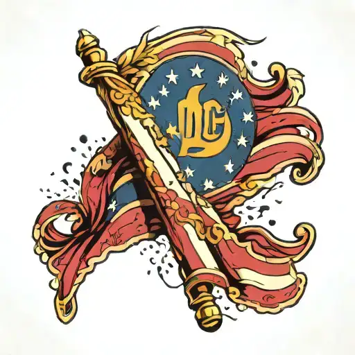 dc flag tattoo design idea