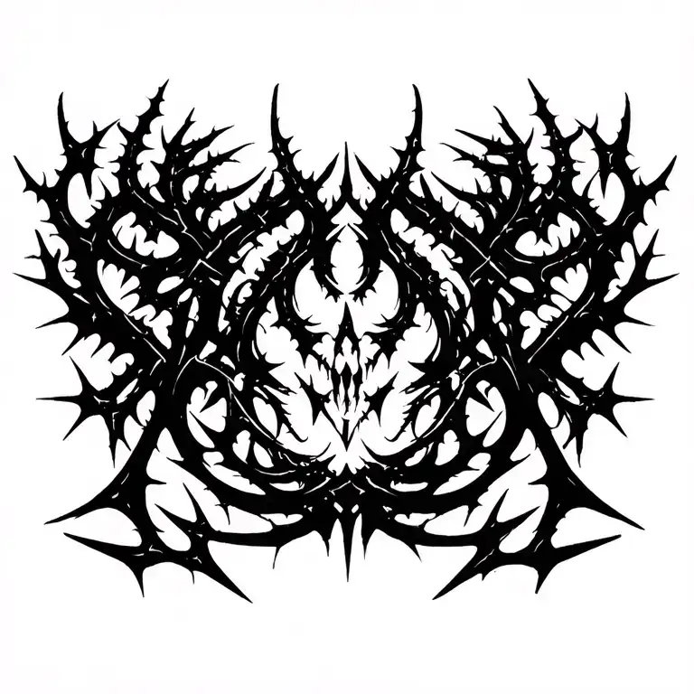 Dark Sharp Lines, Thorns, Outlines,  tattoo design idea