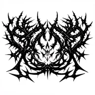 Dark Sharp Lines, Thorns, Outlines,  tattoo design idea