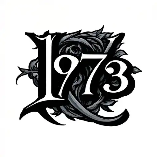 1973 In Roman Numerals tattoo design idea