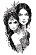 Madam and slave tattoo design idea