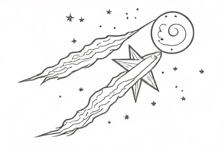 halley's comet tattoo design idea