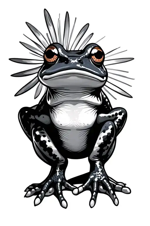 puerto rican frog in el morro with Taino art tattoo design idea