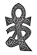 "celtic" ankh cross tattoo design idea