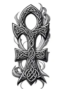 "celtic" ankh cross tattoo design idea