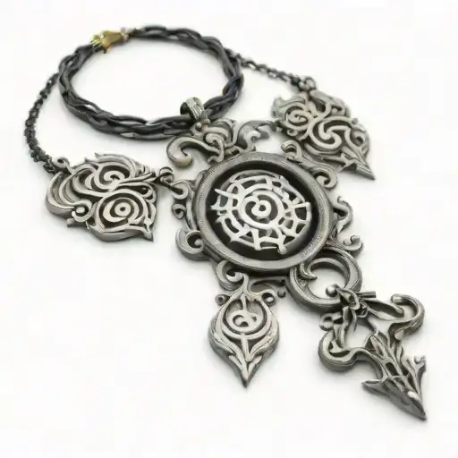 arcane necklace tattoo design idea