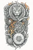 fire and ice   tattoo design idea