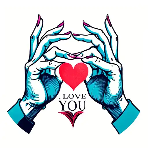 I Love You Sign Language tattoo design idea