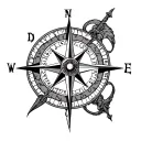 viking compass tattoo design idea