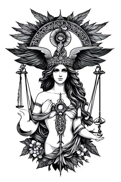 Libra tattoo design idea