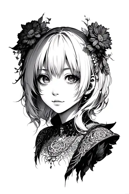 anime character tattoo design idea