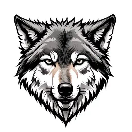 old soul, wolf, hunter tattoo design idea