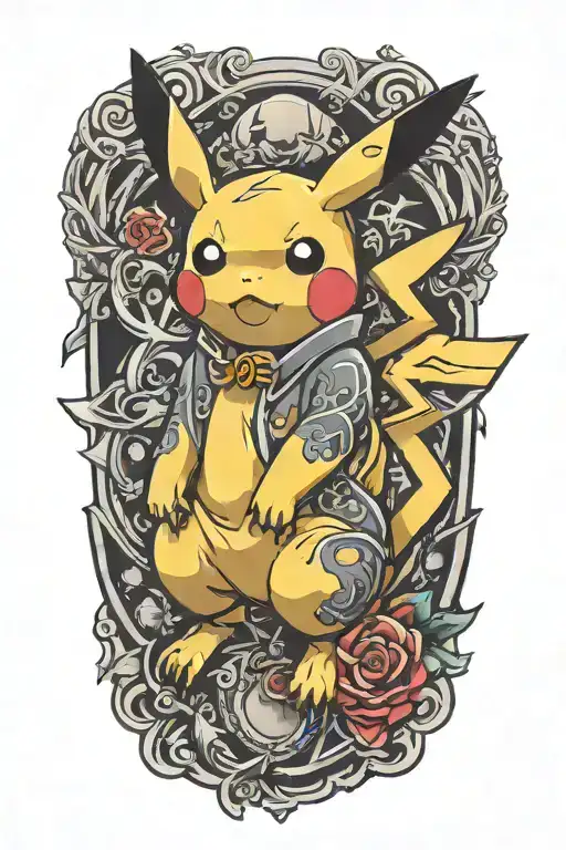 Pikachu tattoo design idea