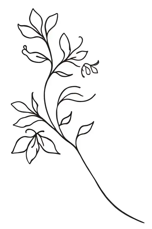 flower vine tattoo design idea