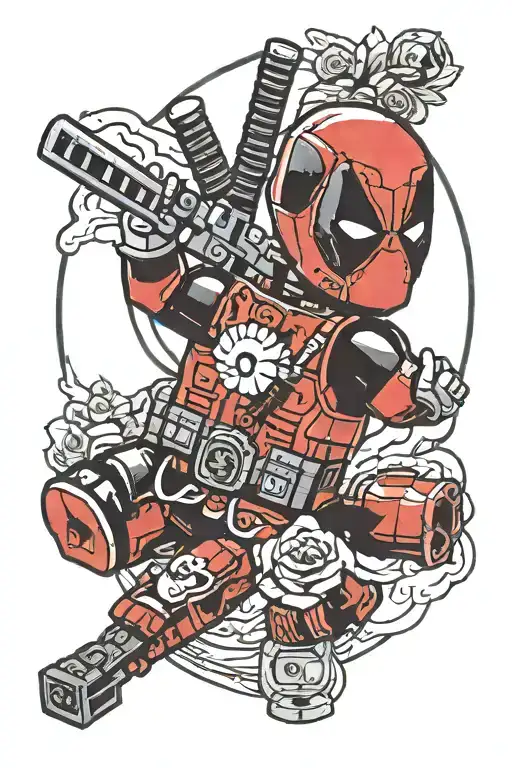 Lego Deadpool tattoo design idea