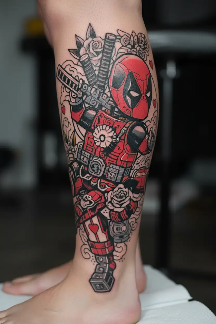 Lego Deadpool tattoo design idea