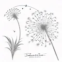 dandelion spread 5 seeds infused feathers tattoo design idea