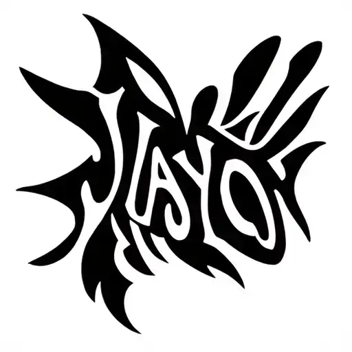 "Jayson " Tennessee outline tattoo design idea
