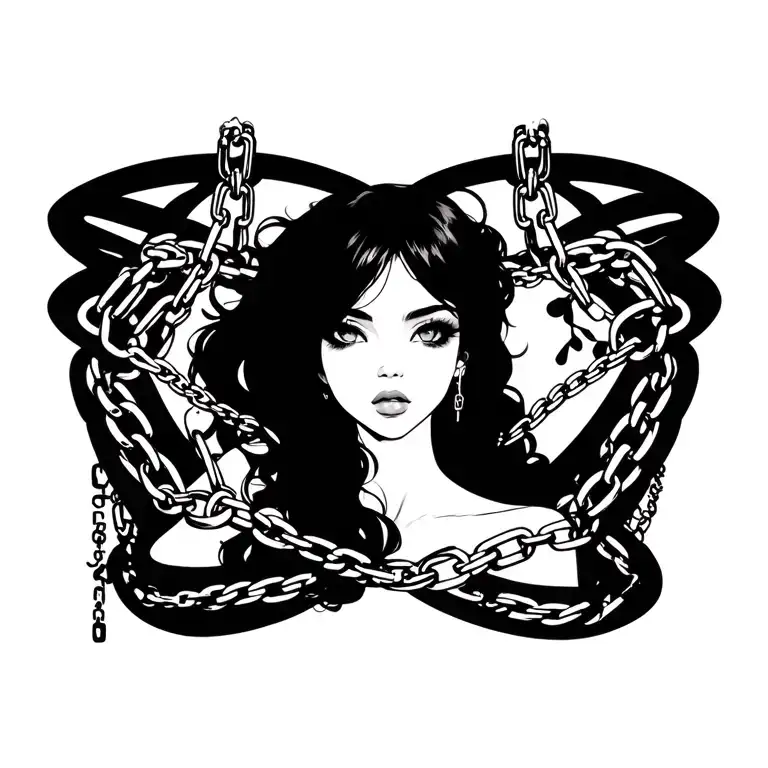 "femdom" "bondage" "chains" tattoo design idea