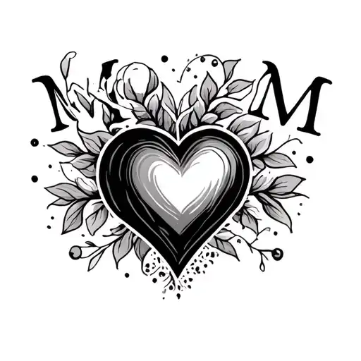 Mom Heart tattoo design idea